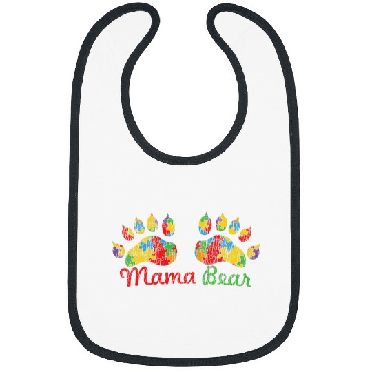 Bear Pet Autism Awareness Mama Bear Autistic Kids Awareness Mom Bibs