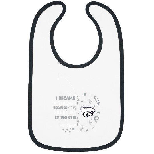Kansas State Wildcats I Became Teacher Team Paisley Bibs