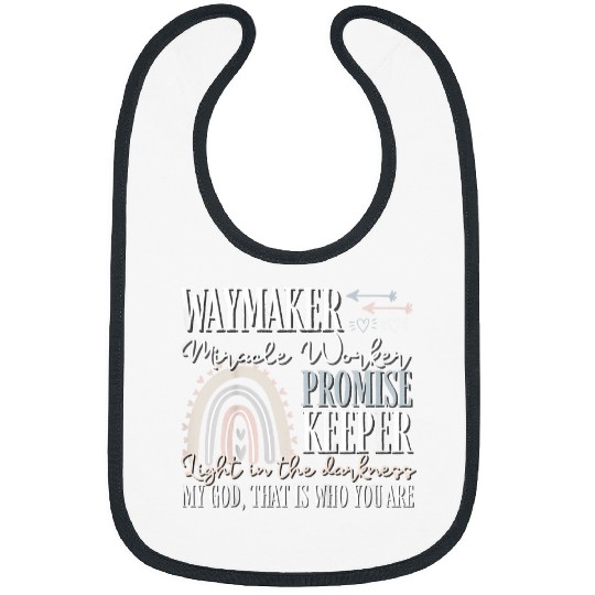 Kids Kids Waymaker Miracle Worker Rainbow Christian Bibs