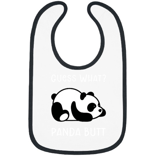 Panda Pet Funny Joke Guess What Panda Butt Bibs