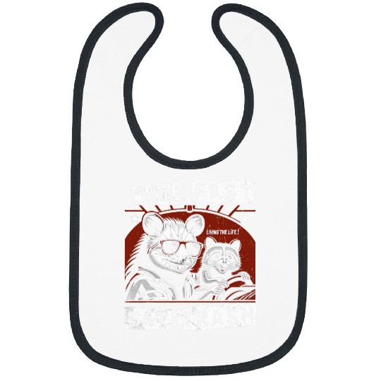 Raccoon Pet Classic Opossum Live Fast Eat Trash Animals Lover Raccoon Bibs