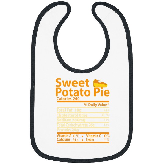 Funny Sweet Potato Nutrition Fact for Thanksgiving Family 1 Bibs