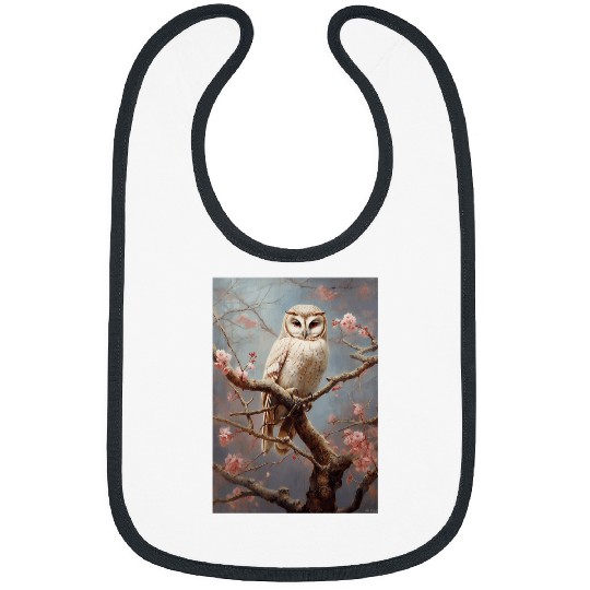 Owl Pet Moon Owl Asian Art Bibs