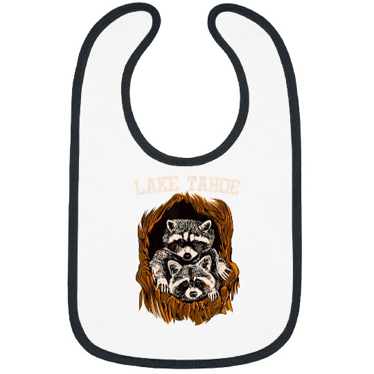Raccoon Pet Couple Tree Cave Natural Lake Tahoe Bibs