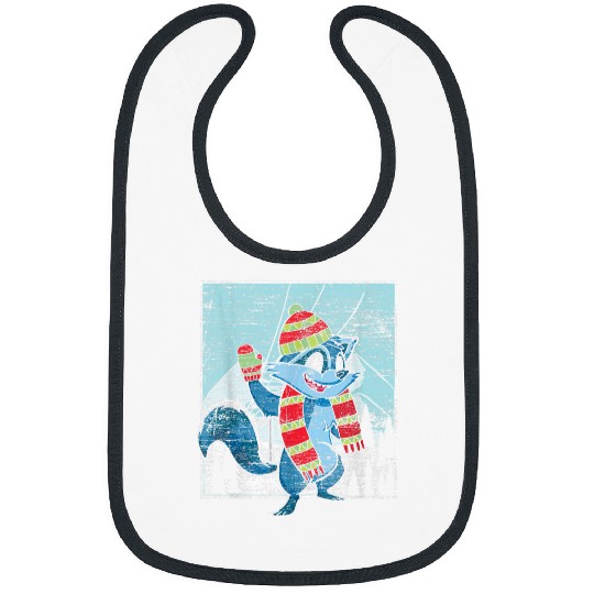 Raccoon Pet Funny Trash Panda Snowy Winter Animal Cute Raccoon 2 Bibs