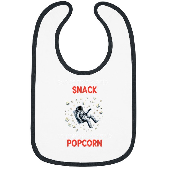 Out of This World Snack apparel Funny Astronaut Popcorn eat Bibs