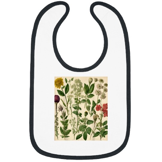 Botanical Prints Herb Garden Bibs