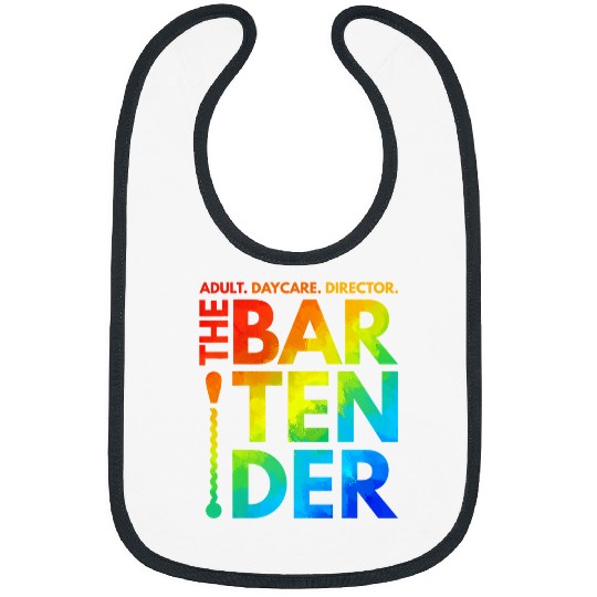 Bartender Job Pub Cocktail Barkeepers Appreciation Rainbow Bibs
