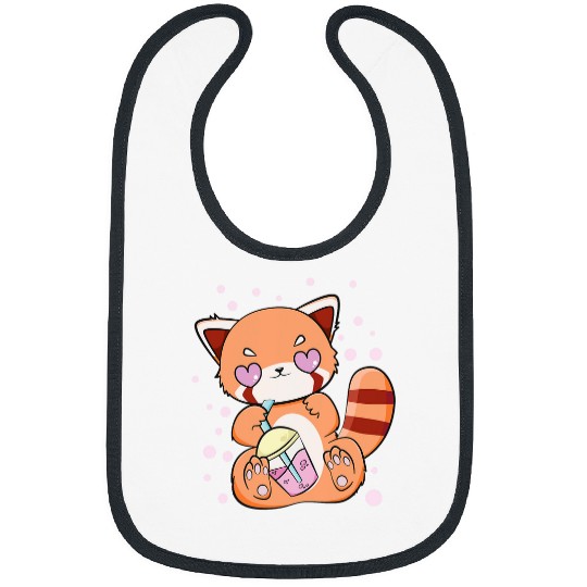 Panda Pet Himalayan Red Panda Boba Pearl Bubble Tea Cute Anime Bibs