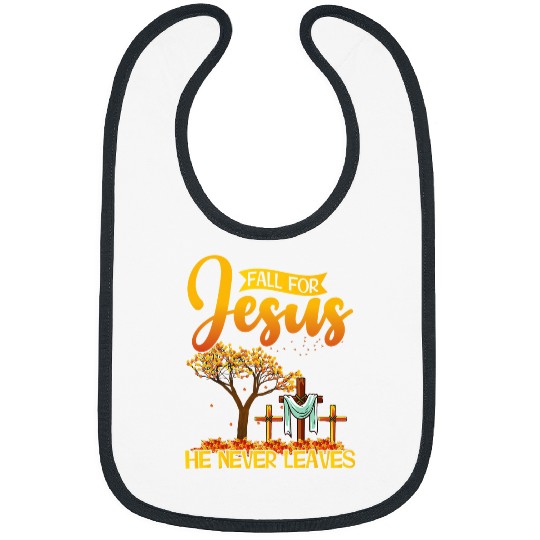 Lion Pet Jesus Fall for Jesus he never leaves God lion cross autumn Bibs