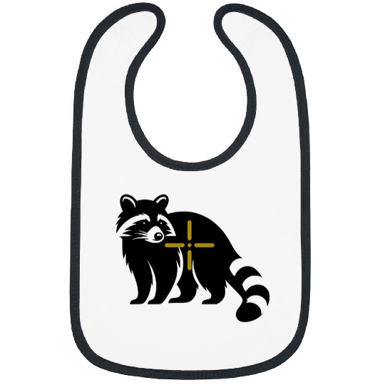 Raccoon Pet Coon Hunting Hunter Crosshair Raccoon Bibs