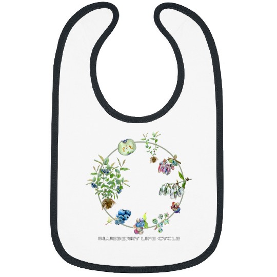Blueberry Life Cycle Gardening Fruit Plant Growth Stages Art Bibs