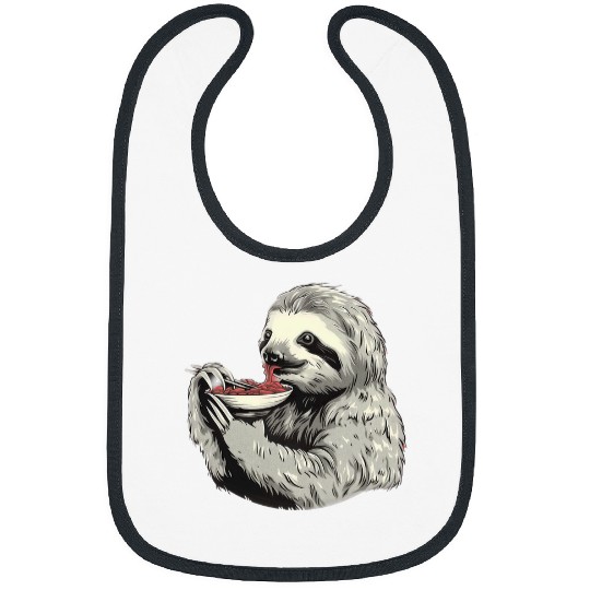 Sloth Pet Eating Natto Bibs