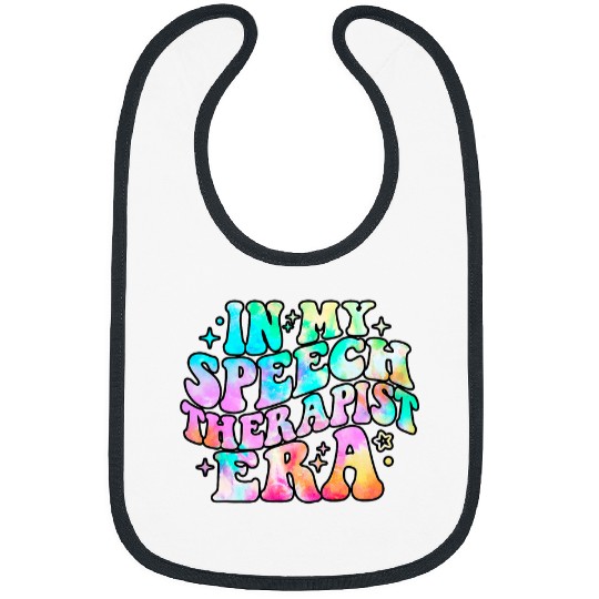 In My Speech Therapist Era Retro Tie Die SLP Teacher Bibs