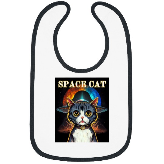 Alien UFO Cat Meme Bibs