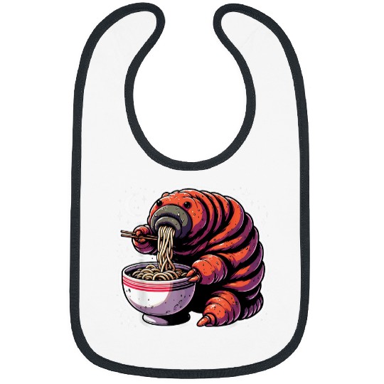 Bear Pet Tardigrade Lover Moss Piglets Micro Animal Water Bear Ramen 3 Bibs