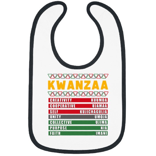Happy Kwanzaa Seven Principles of Kwanzaa Teacher School Bibs