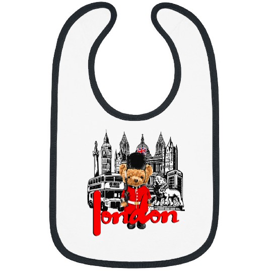 Bear Pet London Teddy Bear Queen Guard Illustration Graphic Anime Bibs