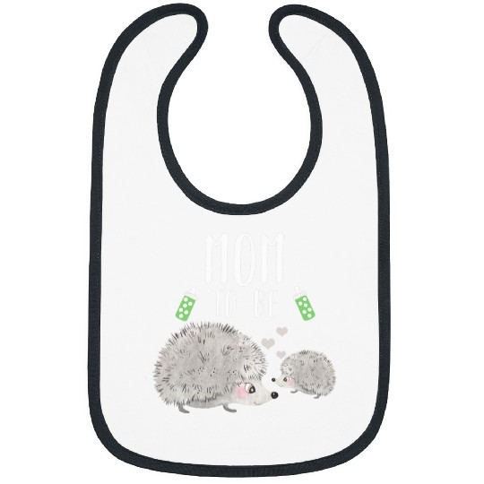Hedgehog Pet Mom To Be Hedgehog Baby Shower Cute Woodland Animal Bibs
