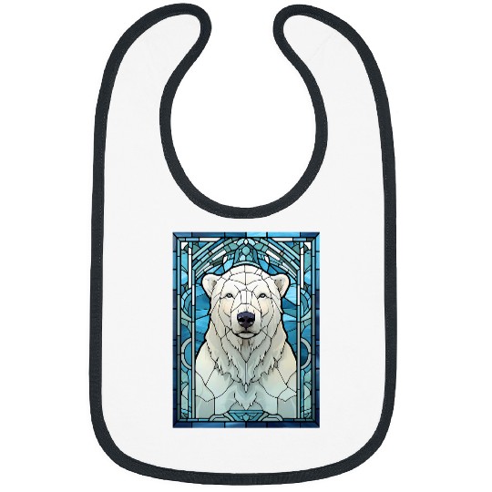 Bear Pet Arctic Polar Bear Stained Glass Geometric Animal Bibs