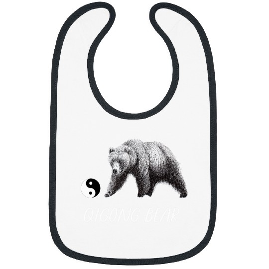 Bear Pet Tai Chi Qigong Bear Animal Ink Drawing Bibs