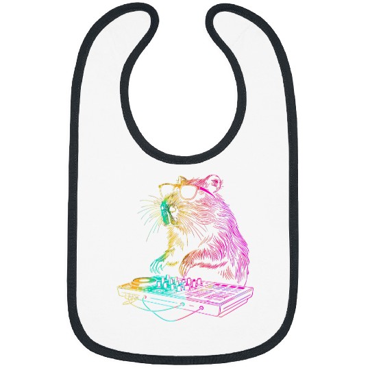 capybaras Pet Music DJ Turntable DJ capybaras House Music Producer 2 Bibs
