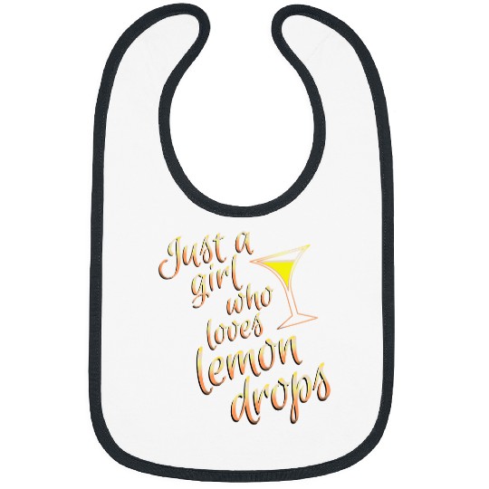 Wines Fun Lemon Drop Martini Design for Girls Who Drink Lemon Drops Bibs
