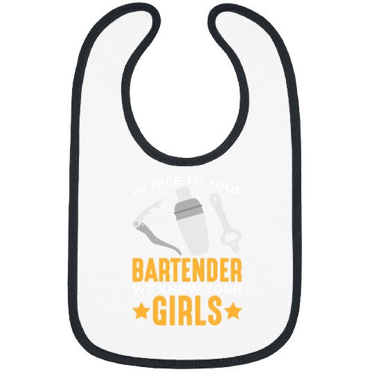 Bartender Job Quote Cocktail Mixer Alcohol Party Humor Bibs