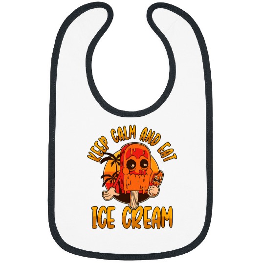 Sloth Pet Keep Calm And Eat Ice Cream Summer Sloth Gelato Bibs