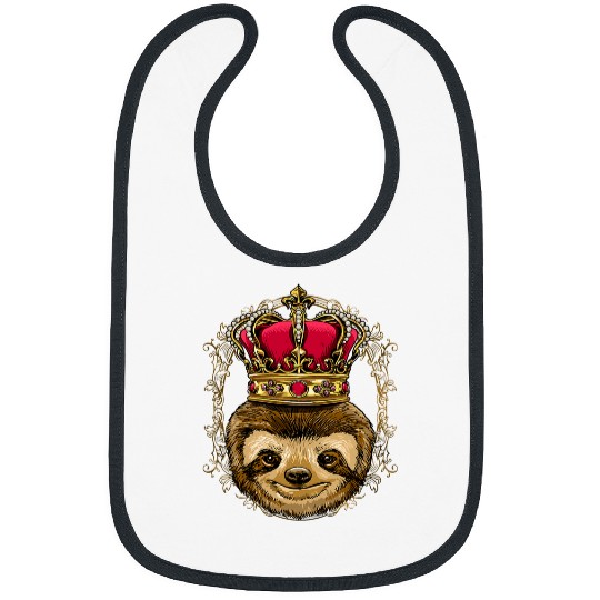 Sloth Pet Royal Sloth King Queen Princess Lazy Animal Sloth Lovers Bibs