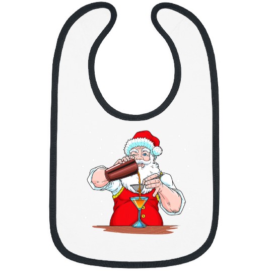 Bartender Job Santa Claus Bartender Cocktail Bibs