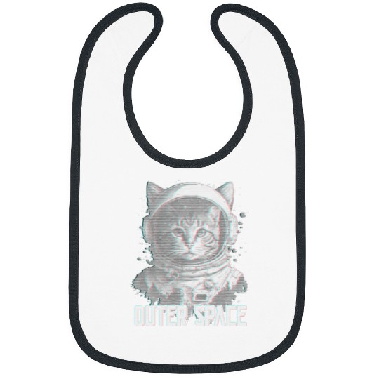 Astronaut cat synthwave outer space cat lover cosmic cat Bibs
