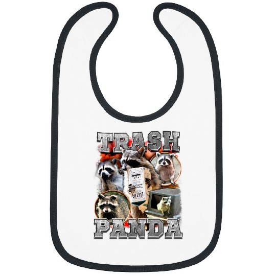 Raccoon Pet Funny Trash Panda Raccoon Bootleg Rap Aesthetic Meme Bibs