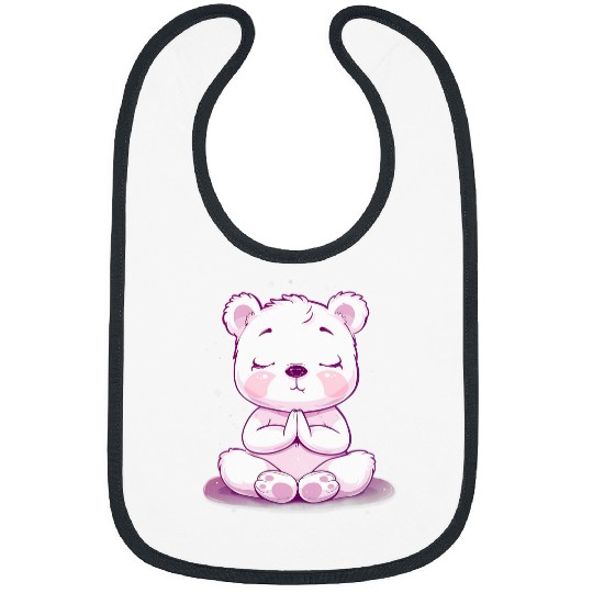 Bear Pet Bear Meditation Zen Buddha Hindu Spiritual Buddhist Yoga 2 Bibs