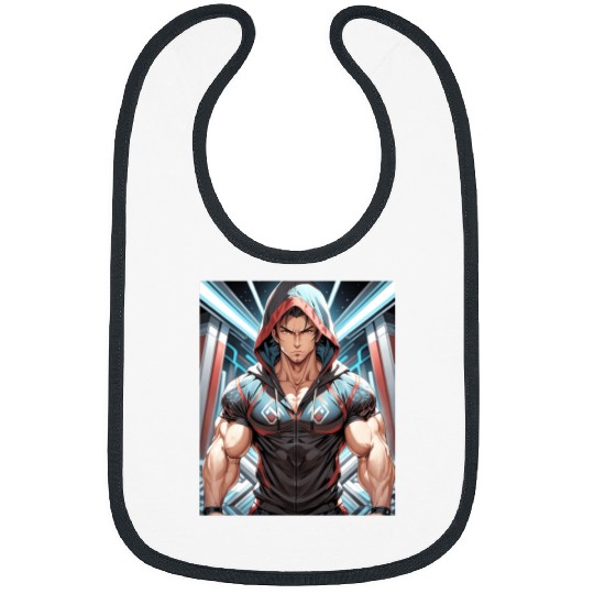 Anime Gym Workout Manga Japanese Motivation Design Print 1 Bibs