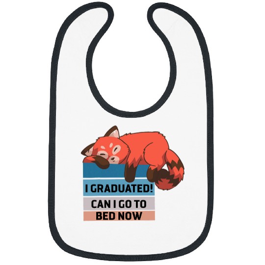Panda Pet I Graduated Can I Go Back To Bed Now Cute Panda Sleeping 8 Bibs