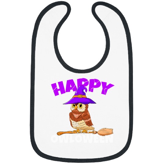 Owl Pet Happy Owloween Nocturnal Bird Owl Lover Birds Of Prey Bibs