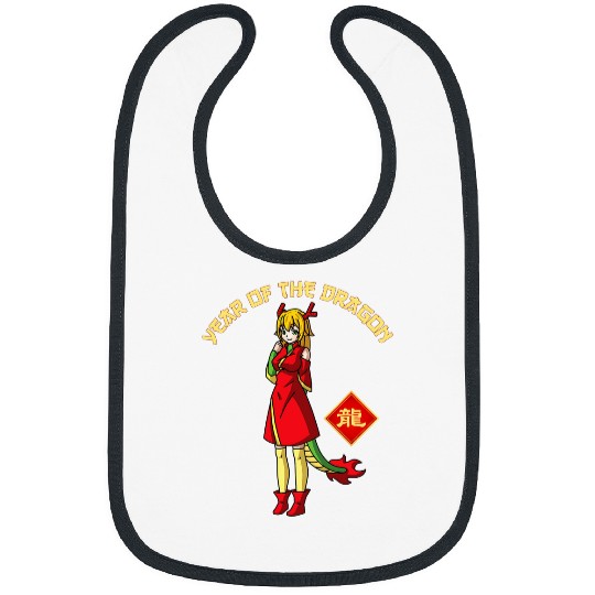 Dragon Pet Anime Year of The Dragon Girl Chinese Zodiac Lunar New Year Bibs