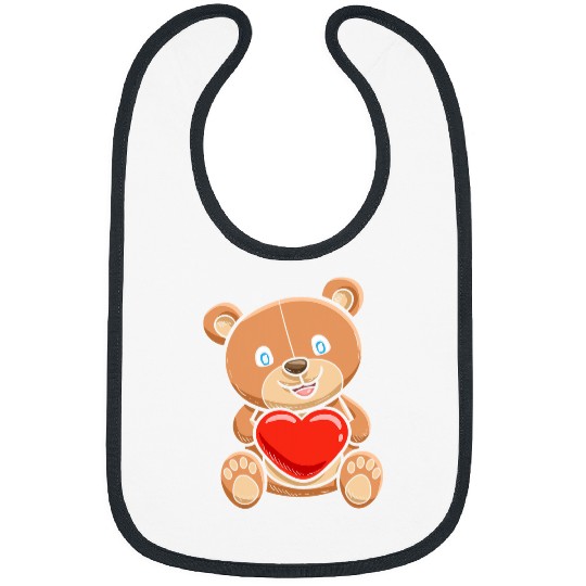 Bear Pet Valentines Day Hearts Day Relationship Bibs