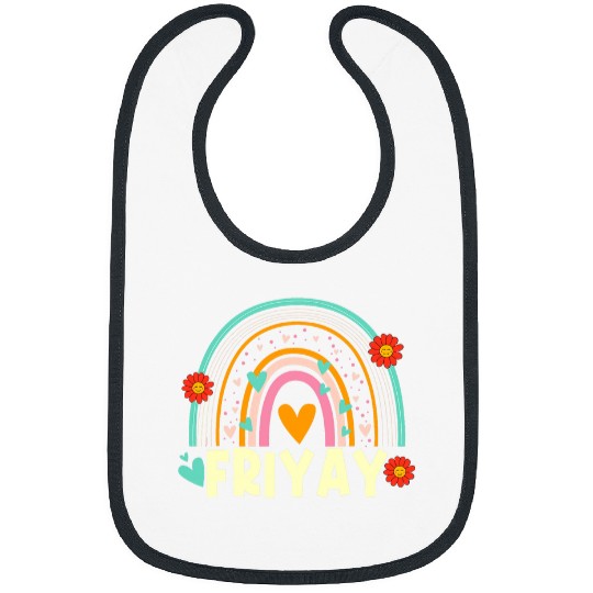 Happy FriYay Friday Lovers Fun Teacher Rainbow Bibs