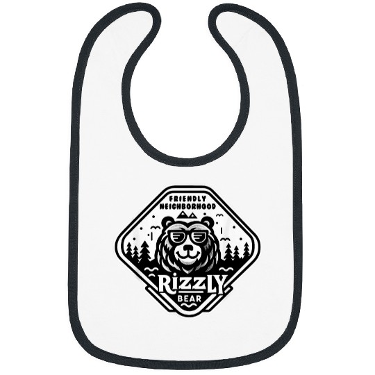 Bear Pet Funny Neighborhood Rizzly Bear Meme Bibs