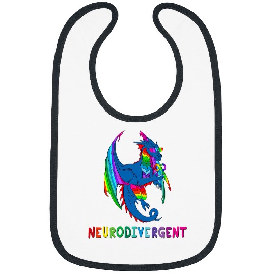 Dragon Pet Neurodiversity Neurodivergent Autism Awareness Month Bibs