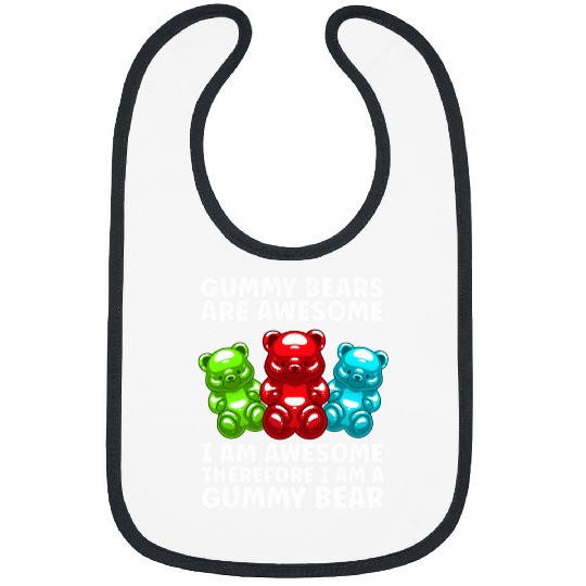 Bear Pet Funny Gummy Bear Art For Kids Girl Women Candy Lover Gummies Bibs