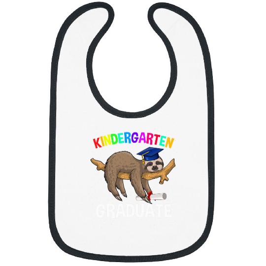 Sloth Pet Kids Kindergarten Graduation Sloth Graduate Funny Bibs