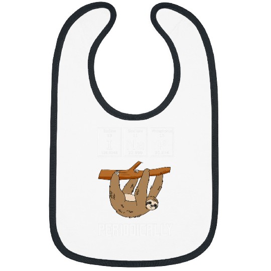 Sloth Pet I Nap Periodically Funny Sloth with Periodic Table Elements Bibs