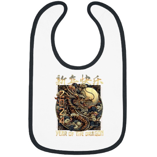 Dragon Pet New Year Happy Lunar New Year Bibs
