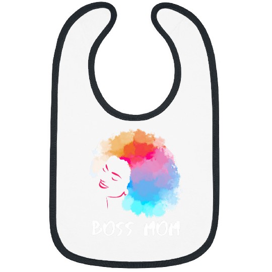 African American Boss Mom Mothers Day Bibs