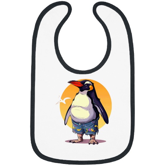 Penguin Pet Happy Penguin swim Trunks for funny Summer Bibs