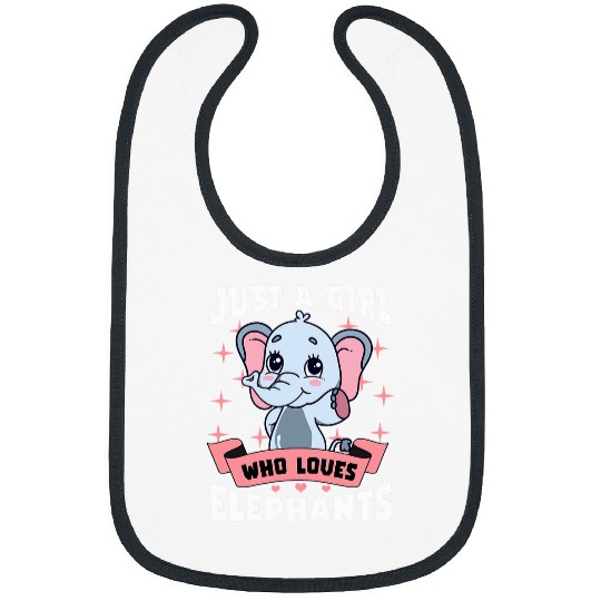 Elephant Pet JUST A GIRL WHO LOVES ELEPHANTS CUTE GIRLS WOMENS GRAPHIC Bibs