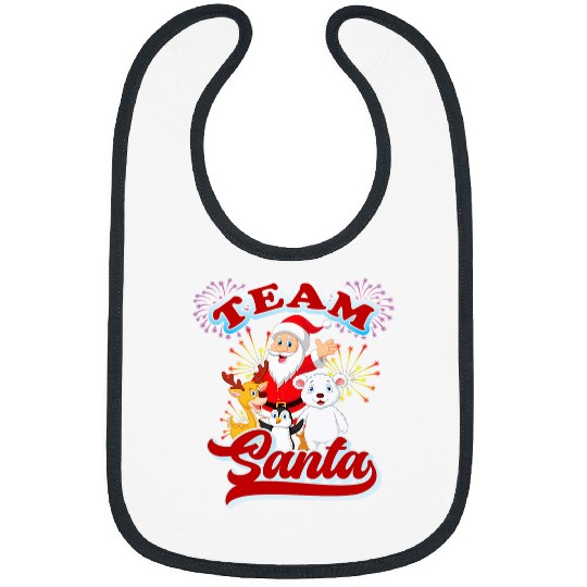 Bear Pet Team Santa Funny Polar Bear Penguin Santa s Reindeer Xmas Bibs